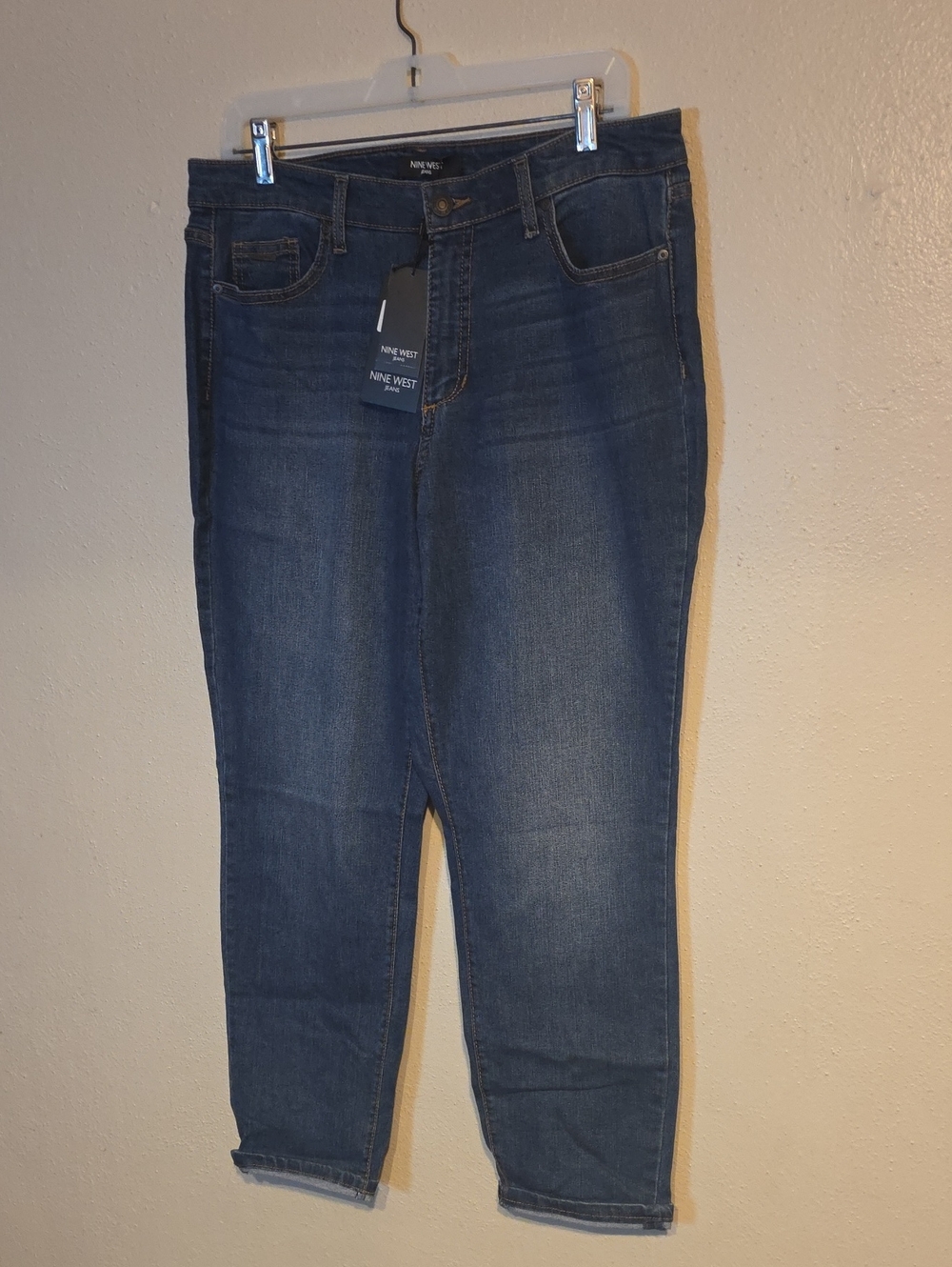 Nine West Blue Ankle-Length Slim Jeans Sz 12